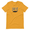 Mustard Knit tee featuring front "irie, life is irie" text graphic