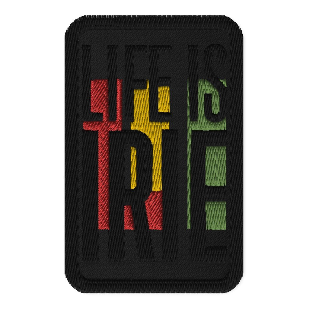 life is irie logo patch with red gold and green colors