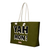 olive weekender-bag-white-rope handle 