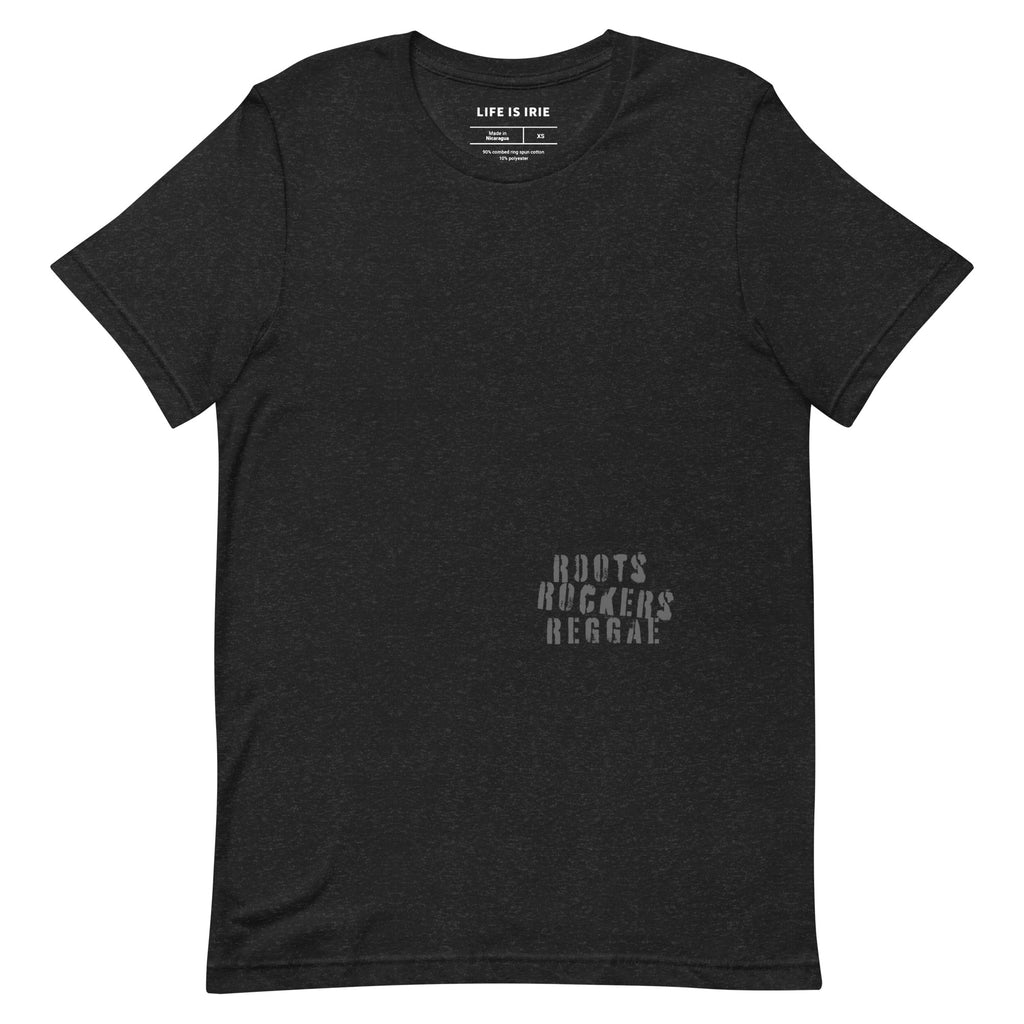 life is irie_unisex-crew neck-t-shirt-black-heather-front