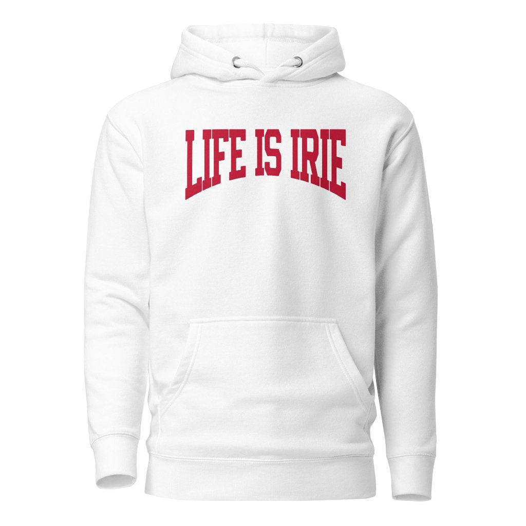 unisex-pullover-hoodie-white-life-is-irie-red-text